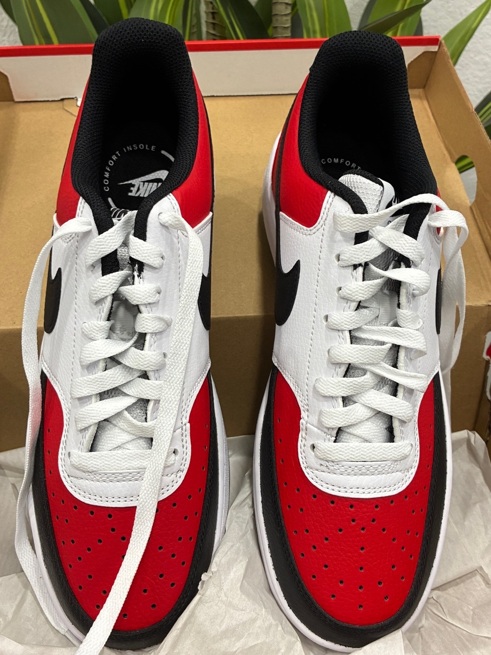 Nike Men's Red White Black Athletic Sneakers